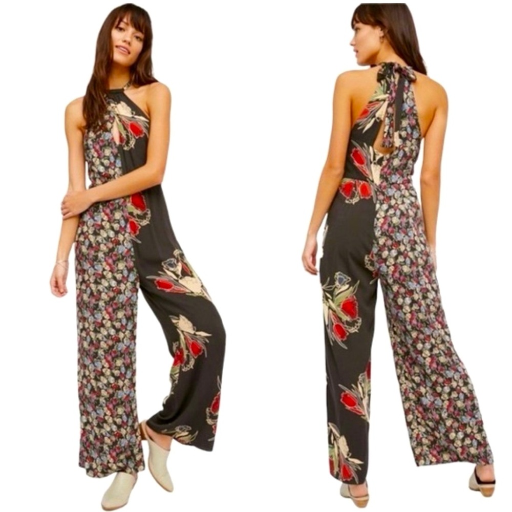 Free People split print jumpsuit